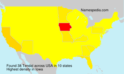 Surname Tendal in USA Surname Tendal in USA