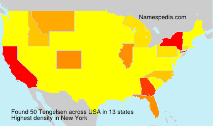 Surname Tengelsen in USA Surname Tengelsen in USA