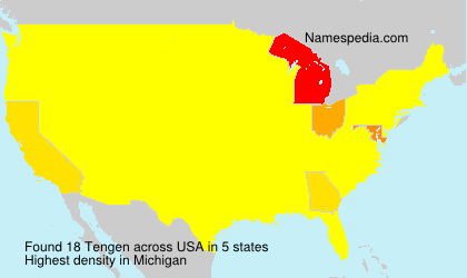 Surname Tengen in USA Surname Tengen in USA