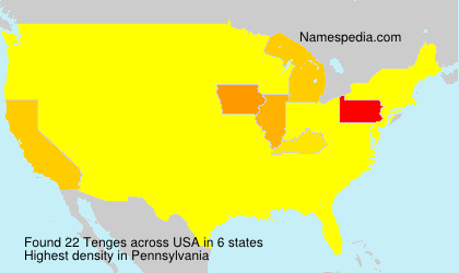 Surname Tenges in USA Surname Tenges in USA