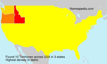 Surname Tenhonen in USA Surname Tenhonen in USA