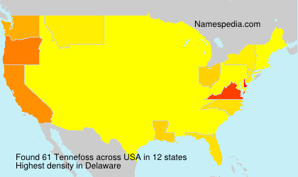 Surname Tennefoss in USA Surname Tennefoss in USA