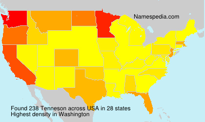 Surname Tenneson in USA Surname Tenneson in USA