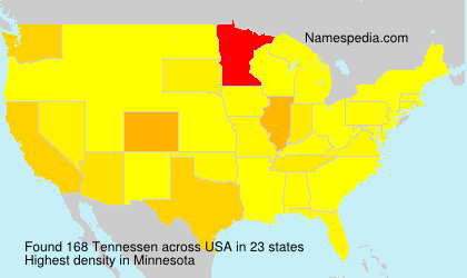 Surname Tennessen in USA Surname Tennessen in USA