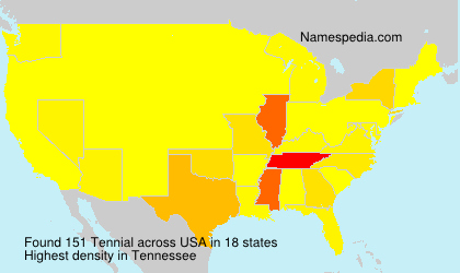 Surname Tennial in USA Surname Tennial in USA