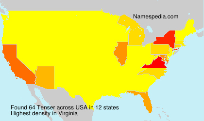 Surname Tenser in USA Surname Tenser in USA