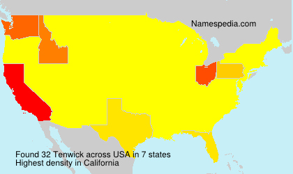 Surname Tenwick in USA Surname Tenwick in USA