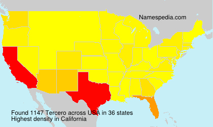 Surname Tercero in USA