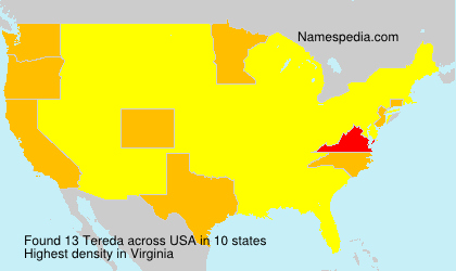 Surname Tereda in USA Surname Tereda in USA