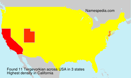 Surname Tergevorkian in USA