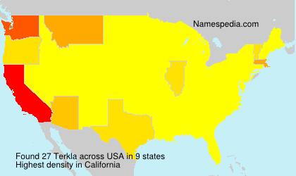 Surname Terkla in USA Surname Terkla in USA
