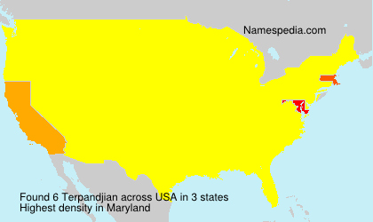 Surname Terpandjian in USA Surname Terpandjian in USA