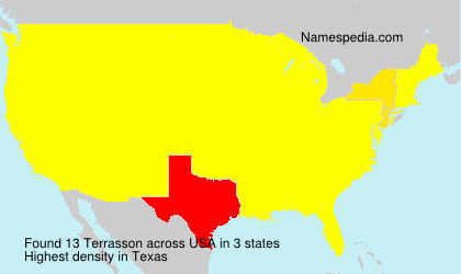 Surname Terrasson in USA Surname Terrasson in USA