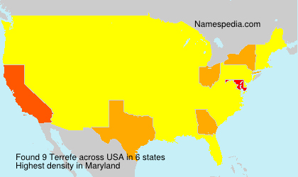 Surname Terrefe in USA Surname Terrefe in USA