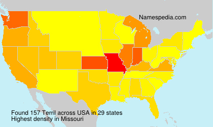 Surname Terril in USA Surname Terril in USA
