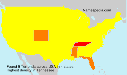 Surname Terronda in USA Surname Terronda in USA