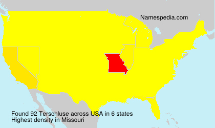 Surname Terschluse in USA Surname Terschluse in USA