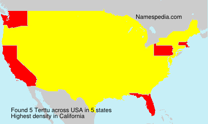 Surname Terttu in USA Surname Terttu in USA