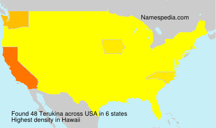 Surname Terukina in USA Surname Terukina in USA