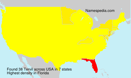Surname Tervil in USA Surname Tervil in USA