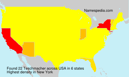 Surname Teschmacher in USA Surname Teschmacher in USA