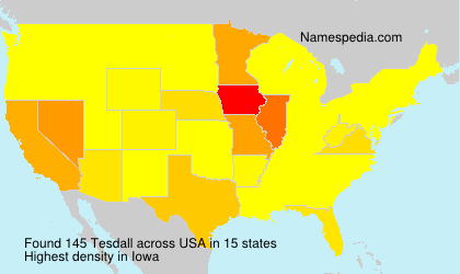 Surname Tesdall in USA Surname Tesdall in USA