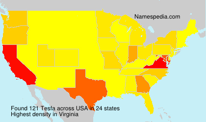 Surname Tesfa in USA Surname Tesfa in USA