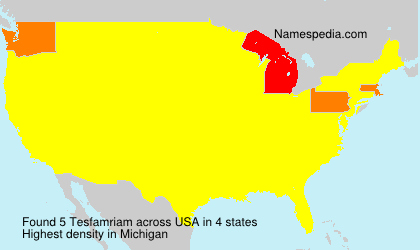 Surname Tesfamriam in USA