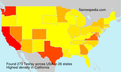 Surname Tesfay in USA Surname Tesfay in USA