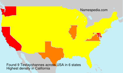 Surname Tesfayohannes in USA Surname Tesfayohannes in USA