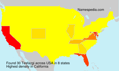 Surname Tesfazgi in USA Surname Tesfazgi in USA