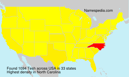 Surname Tesh in USA Surname Tesh in USA