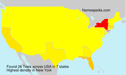 Surname Tesis in USA Surname Tesis in USA