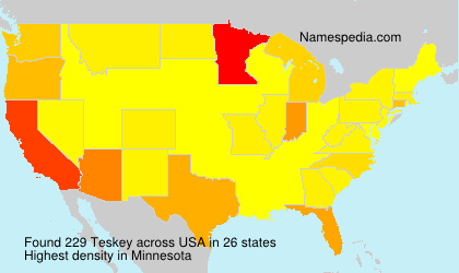 Surname Teskey in USA Surname Teskey in USA