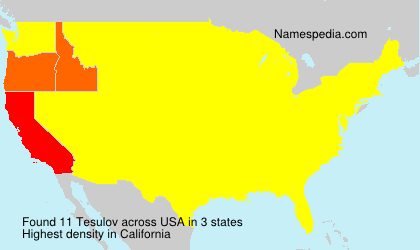 Surname Tesulov in USA Surname Tesulov in USA