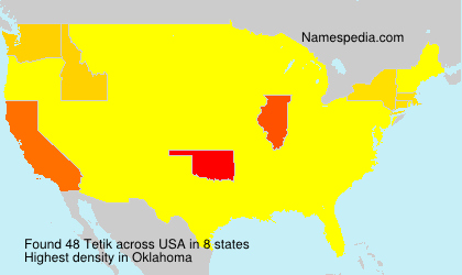Surname Tetik in USA Surname Tetik in USA