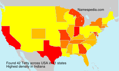 Surname Tetty in USA Surname Tetty in USA
