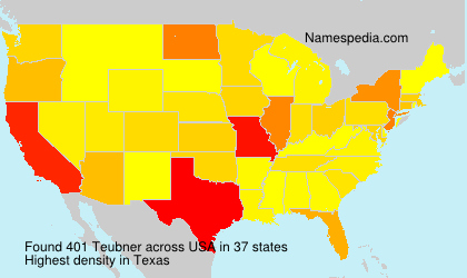 Surname Teubner in USA Surname Teubner in USA