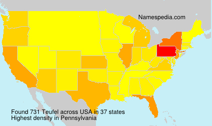 Surname Teufel in USA Surname Teufel in USA