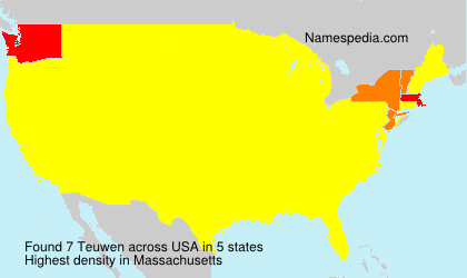 Surname Teuwen in USA Surname Teuwen in USA
