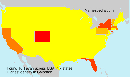 Surname Tevah in USA Surname Tevah in USA