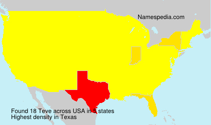 Surname Teve in USA Surname Teve in USA