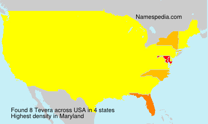 Surname Tevera in USA Surname Tevera in USA