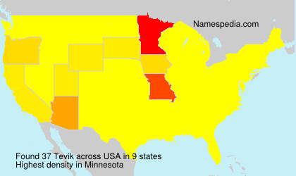Surname Tevik in USA Surname Tevik in USA