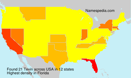 Surname Tevin in USA Surname Tevin in USA
