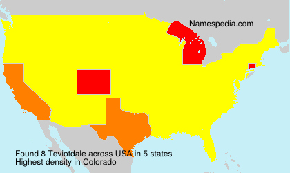 Surname Teviotdale in USA Surname Teviotdale in USA