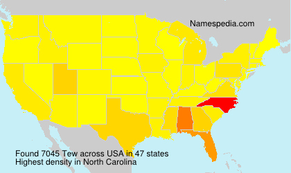 Surname Tew in USA Surname Tew in USA