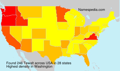 Surname Tewalt in USA Surname Tewalt in USA
