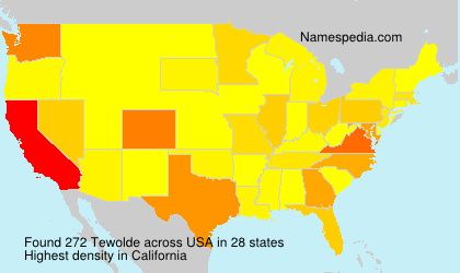 Surname Tewolde in USA Surname Tewolde in USA