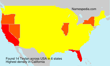 Surname Teylan in USA Surname Teylan in USA